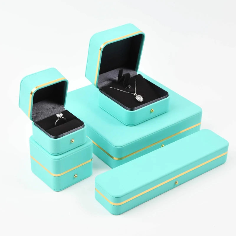 Pu Custom Ring Box Jewelry Gift Box Leather Custom Jewellery Wholesale Jewelry Packaging Necklace Ring Jewelry Box With Logo