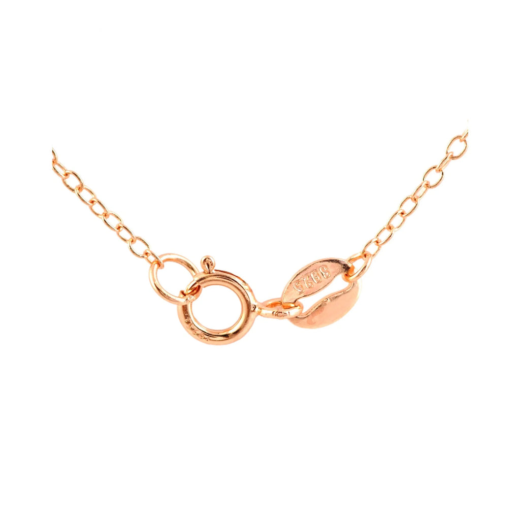 TD Collette Z Rose-Gold Plated Geometric Heart-Shaped Necklace Trendy Sterling Silver Green Cubic Zirconia Gold Plated Chains