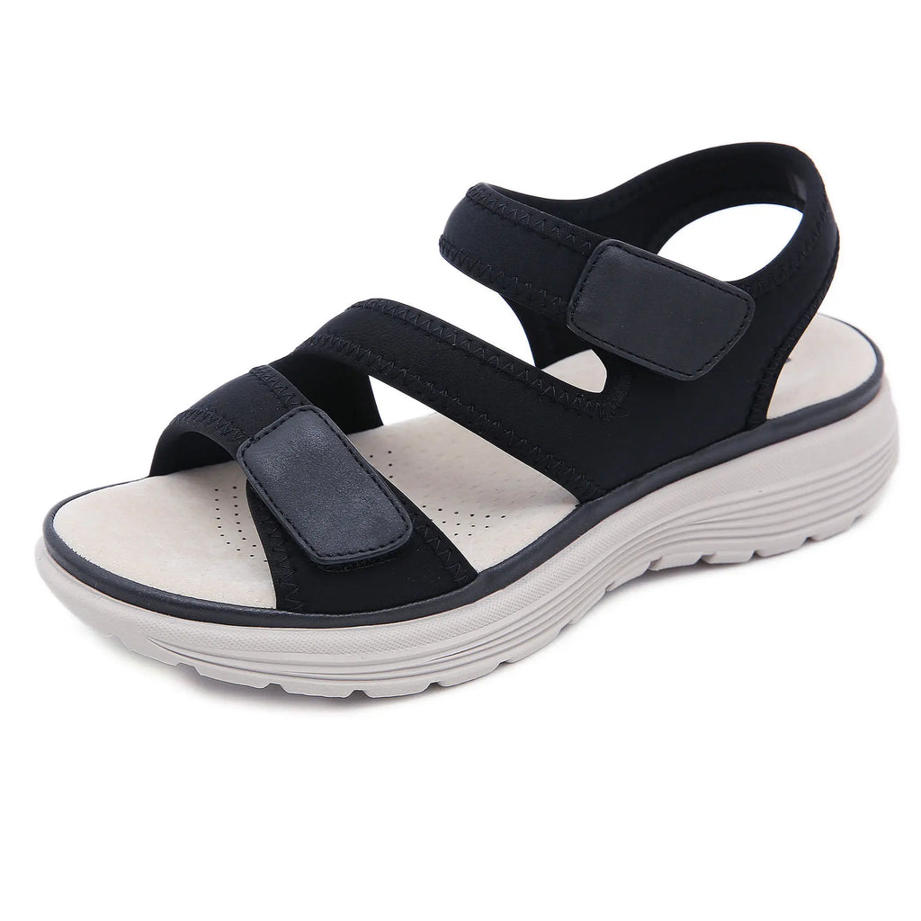 Hot Women's Ankle Strap Casual Open Toe Wedge Heels Light Weight Sandals for Summer Autumn