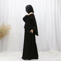 Lightweight Polyester Abaya Dress for Ladies Luxury Modest Hijab With Silk Khimar for Summer Weddings and Eids Adult Size