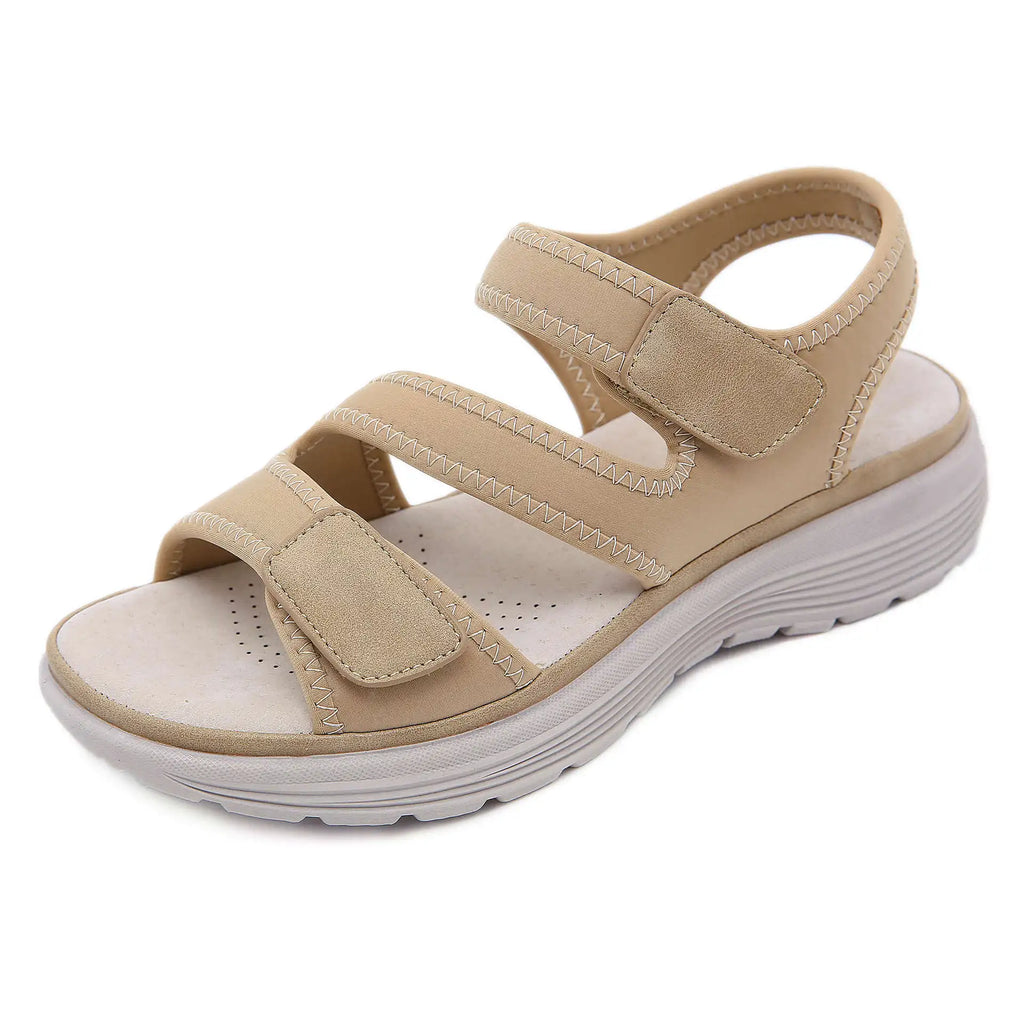 Hot Women's Ankle Strap Casual Open Toe Wedge Heels Light Weight Sandals for Summer Autumn