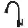 Hot Selling Stainless Steel Black Faucet  Kitchen One Key Water Stop and Pull-out Faucet