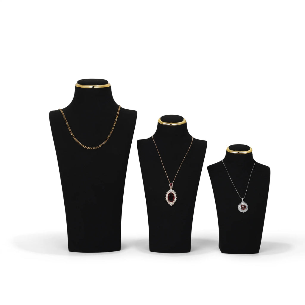 Wooden Custom Pink Jewelry Display Stand Organizer Jewelry Stand Jewelry Set Display Velvet Necklace Display Tray for Shop Store