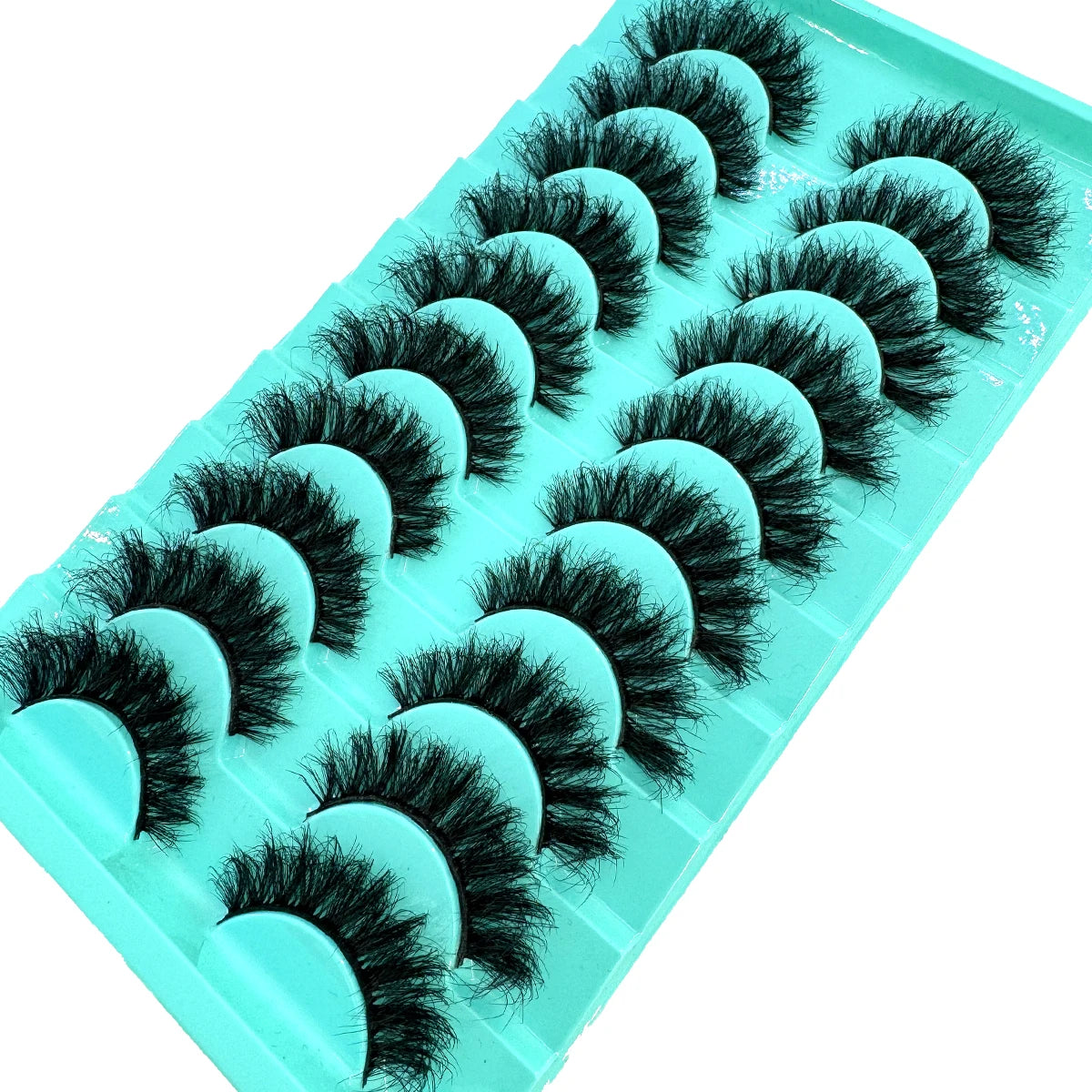 10 Pairs Faux Mink Eyelashes Handmade False Eyelashes Natural Nude Makeup Simulation Cross Messy Eye 3D Curly Eyelashes