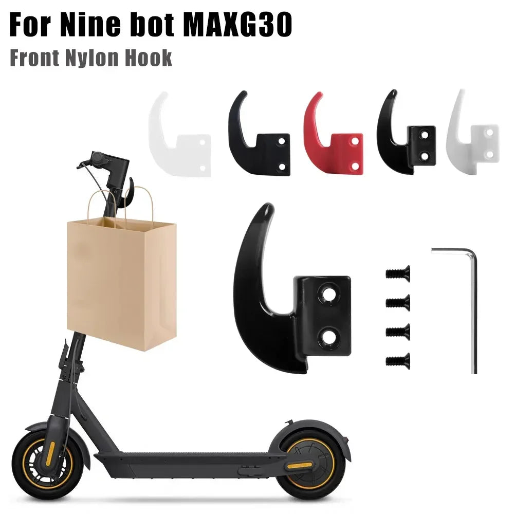 Electric Scooter Durable Front Hook for Ninebot Max G30 G30D Kickscooter Storage Hook Hanging Bags Claw Hanger Parts Accessories