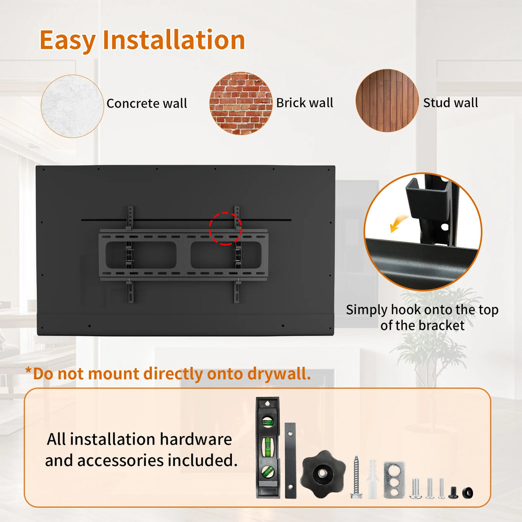Ultra Slim Tilting TV Wall Mount Bracket Universal for 30-86 Inches Max Load 60kg