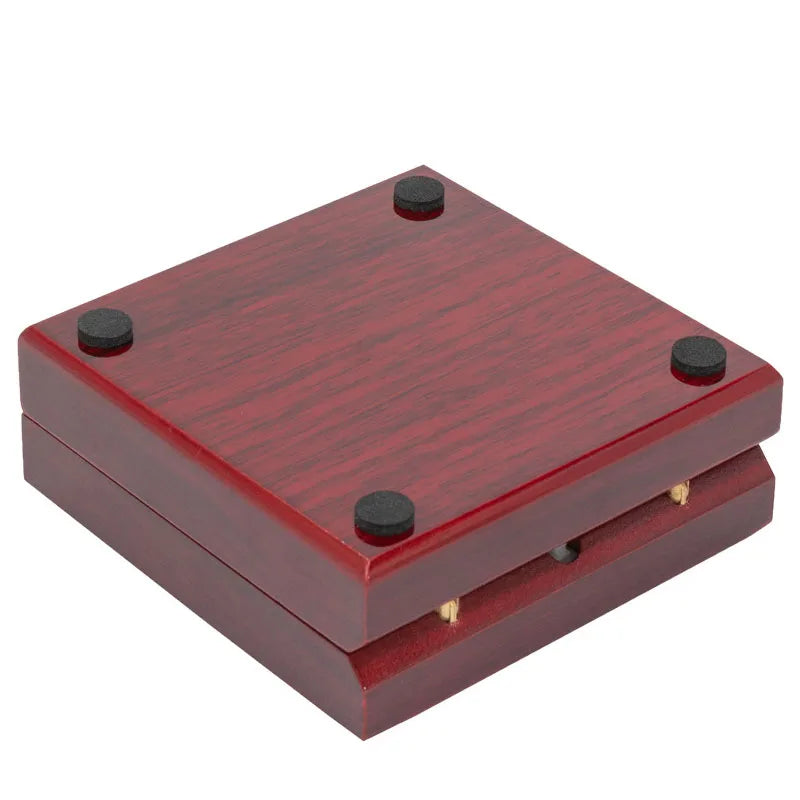 New Arrivals Wooden Wedding Ring Pendant Jewelry Box with LED Light Small Trinket Jewellery Gift Storage Display Case