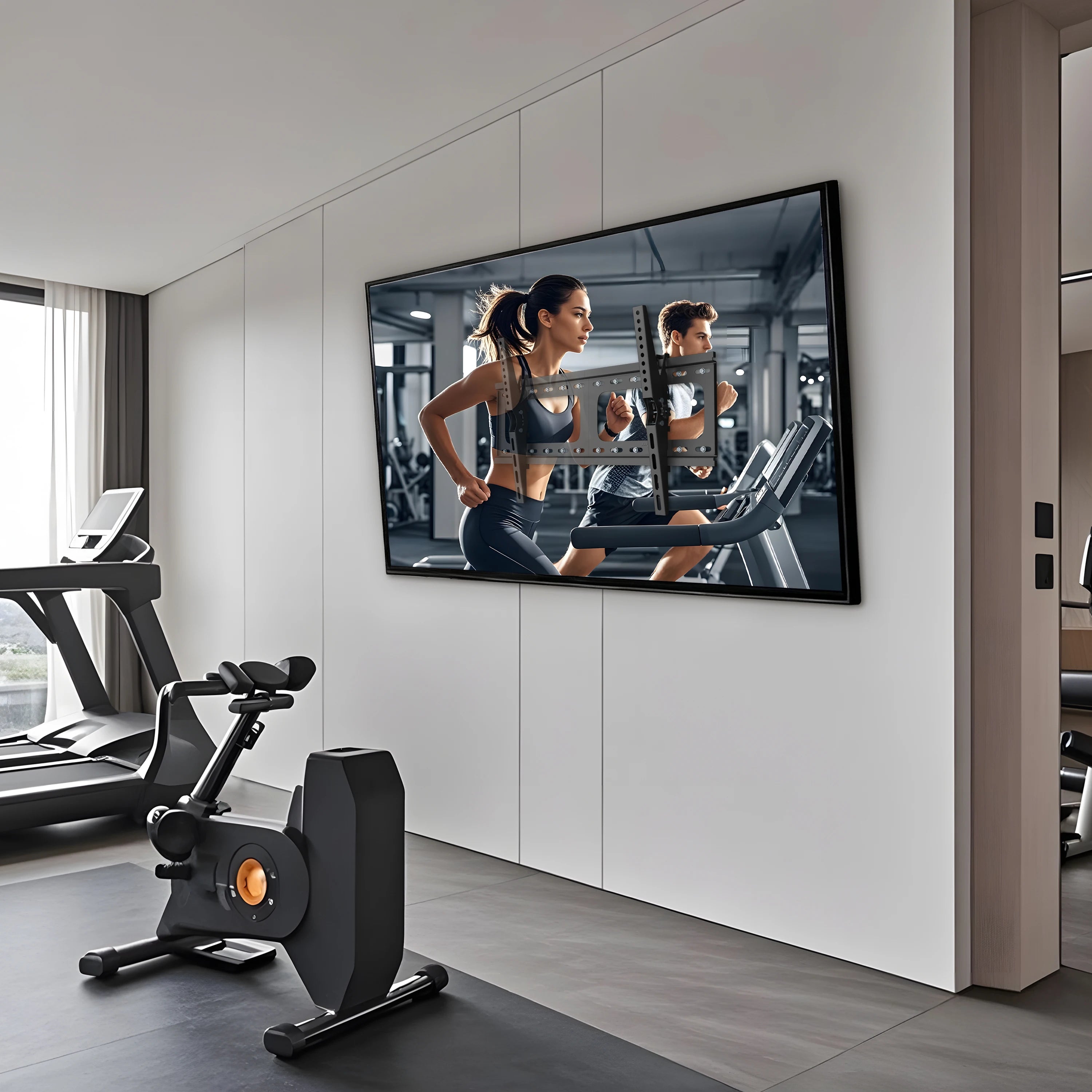 Ultra Slim Tilting TV Wall Mount Bracket Universal for 30-86 Inches Max Load 60kg